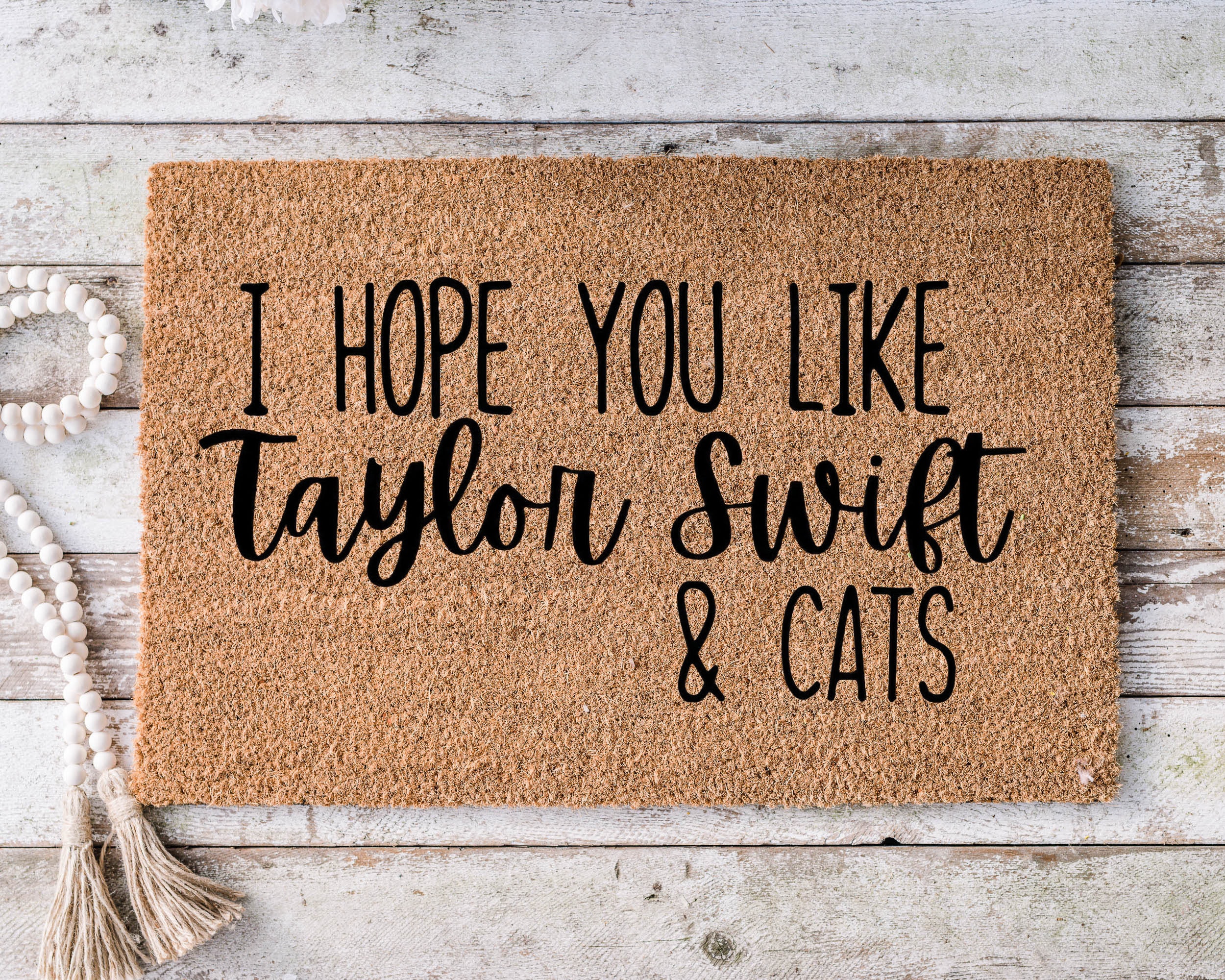 I Hope You Like Taylorr Swifts  & Cats, Cat Coir Doormat, Cat Door Mat, Funny Doormat