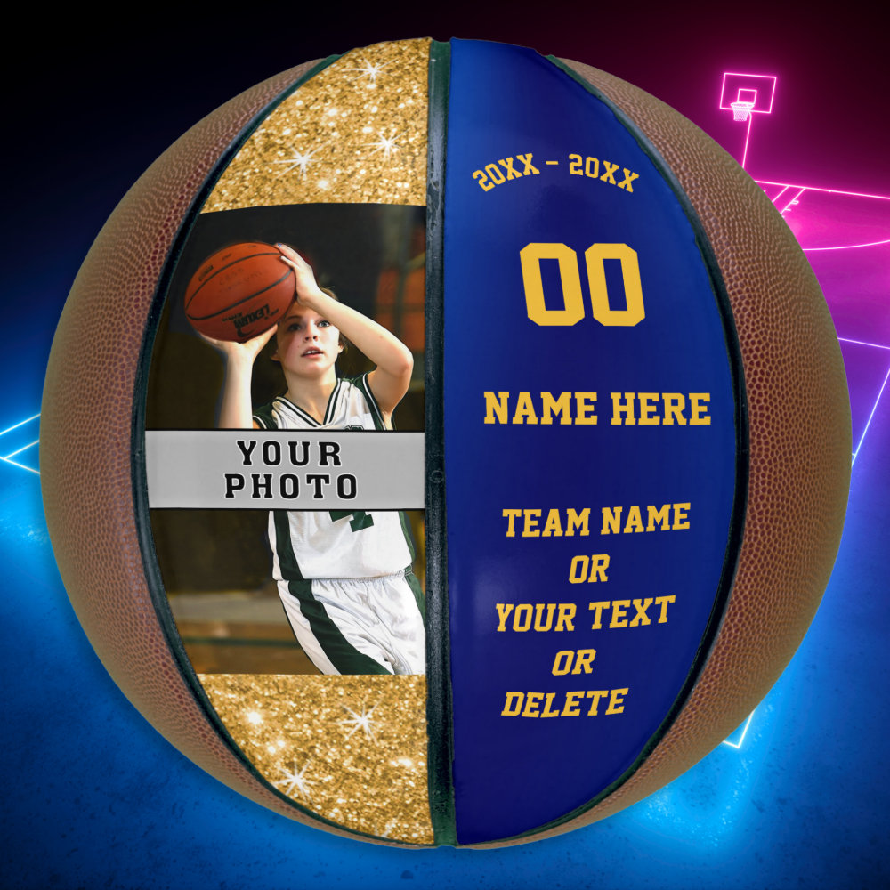 Girls Custom Printed Basketballs Your Photo, Text