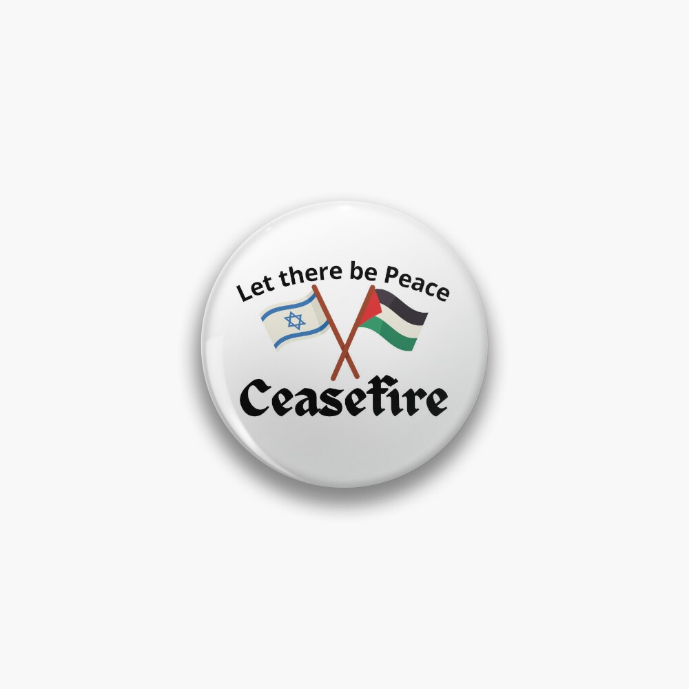 Ceasefire Now Pin Button, Free Palestine Pin Button