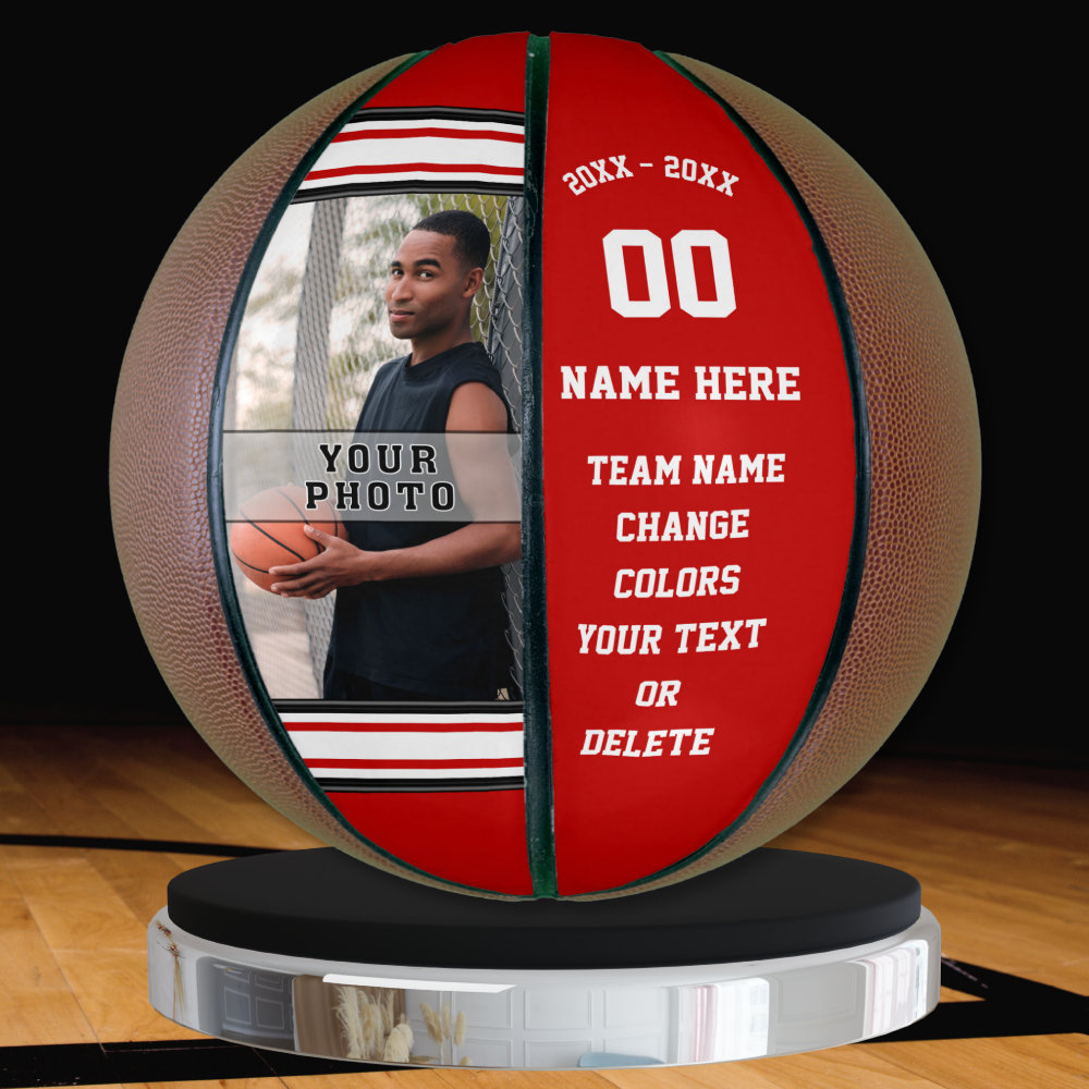 Red And White Senior Gift Ideas For Basketball
