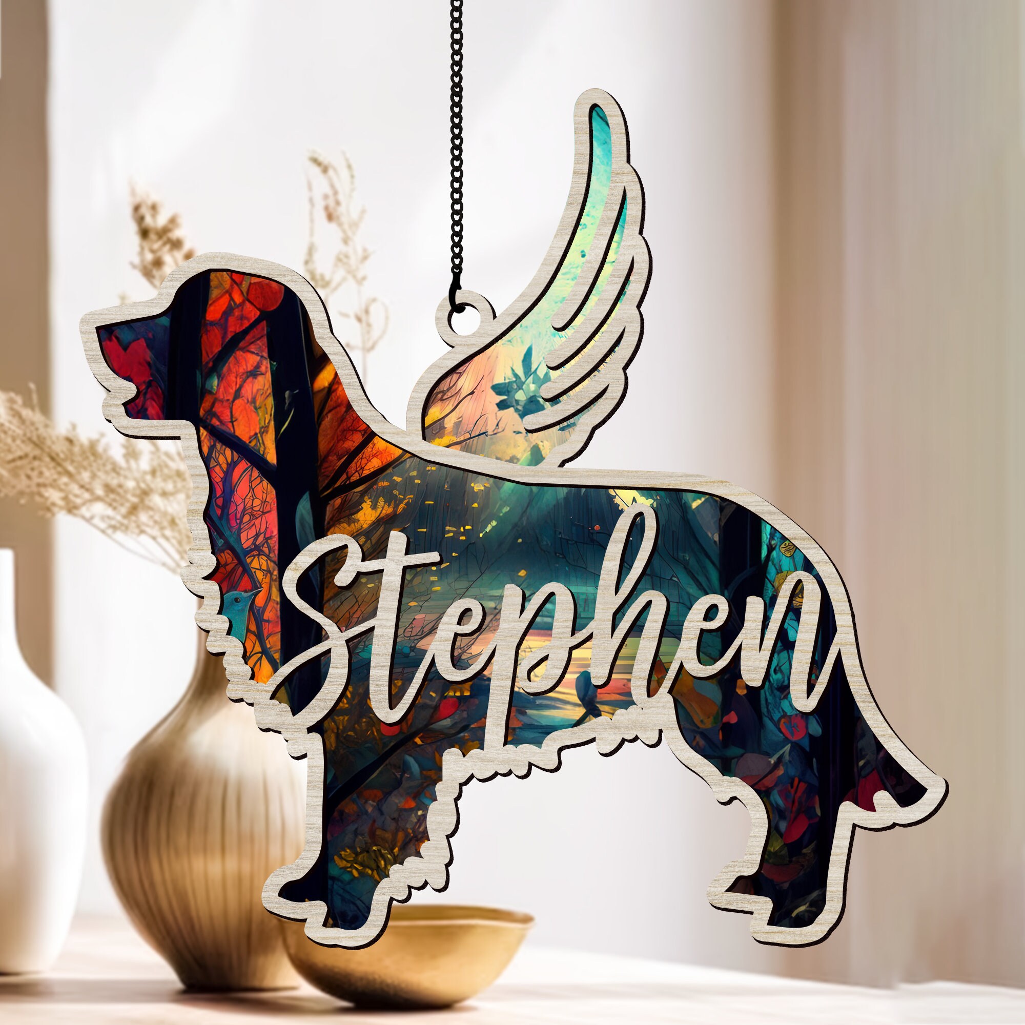 Custom Dog Breed Memorial Gift For Pet Loss Sympathy