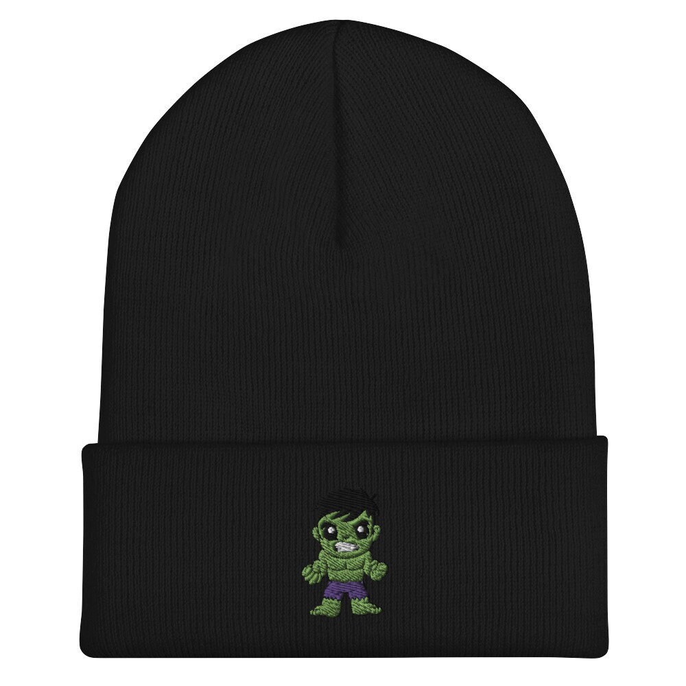 Hulk Embroidered Beanie - "cuffed" Style Beanie
