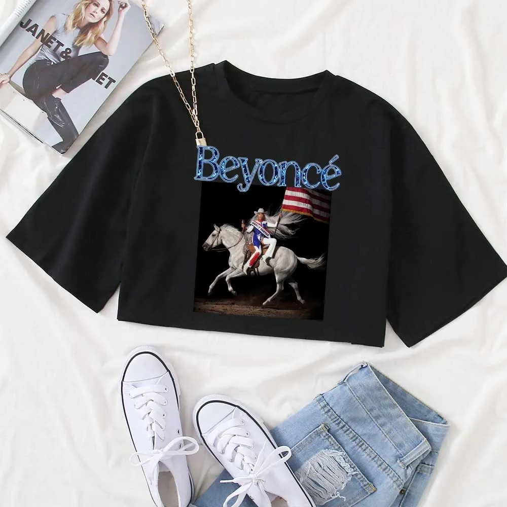 Beyonce Cowboy Carter T-shirt Women Crop Tops