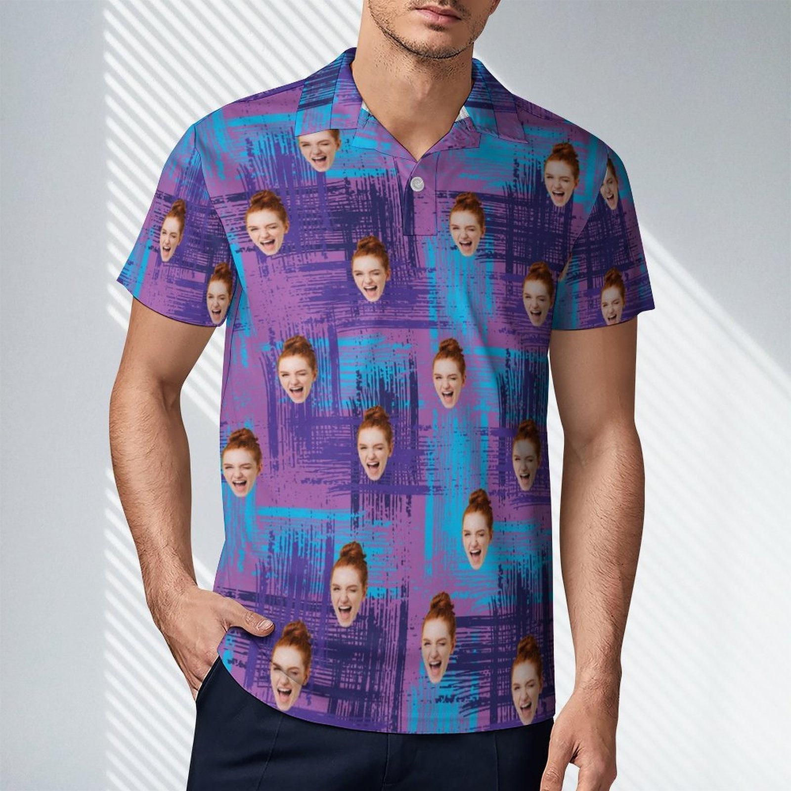 Custom Polo Shirt For Men Personalized Short Sleeve Golf Shirt