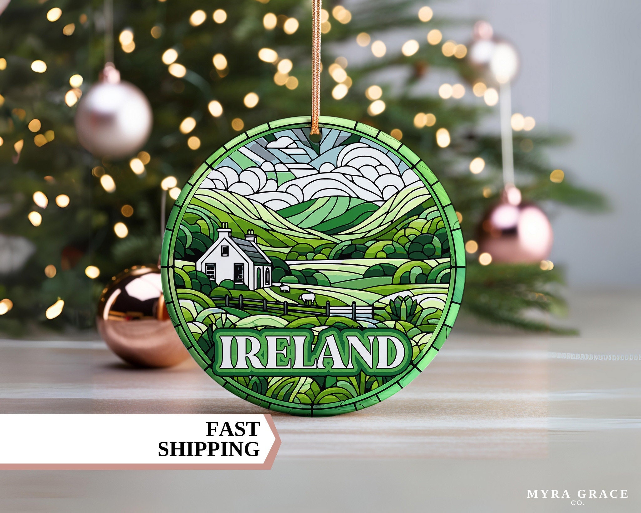 Ireland Ornament, Dublin Ornament, Christmas Ornaments