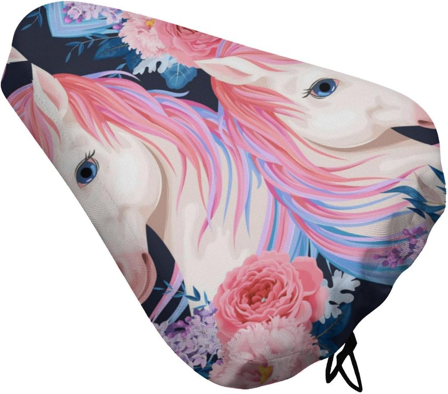 Pink Floral Unicorn Bike Seat Cushion Cover Saddle Cover