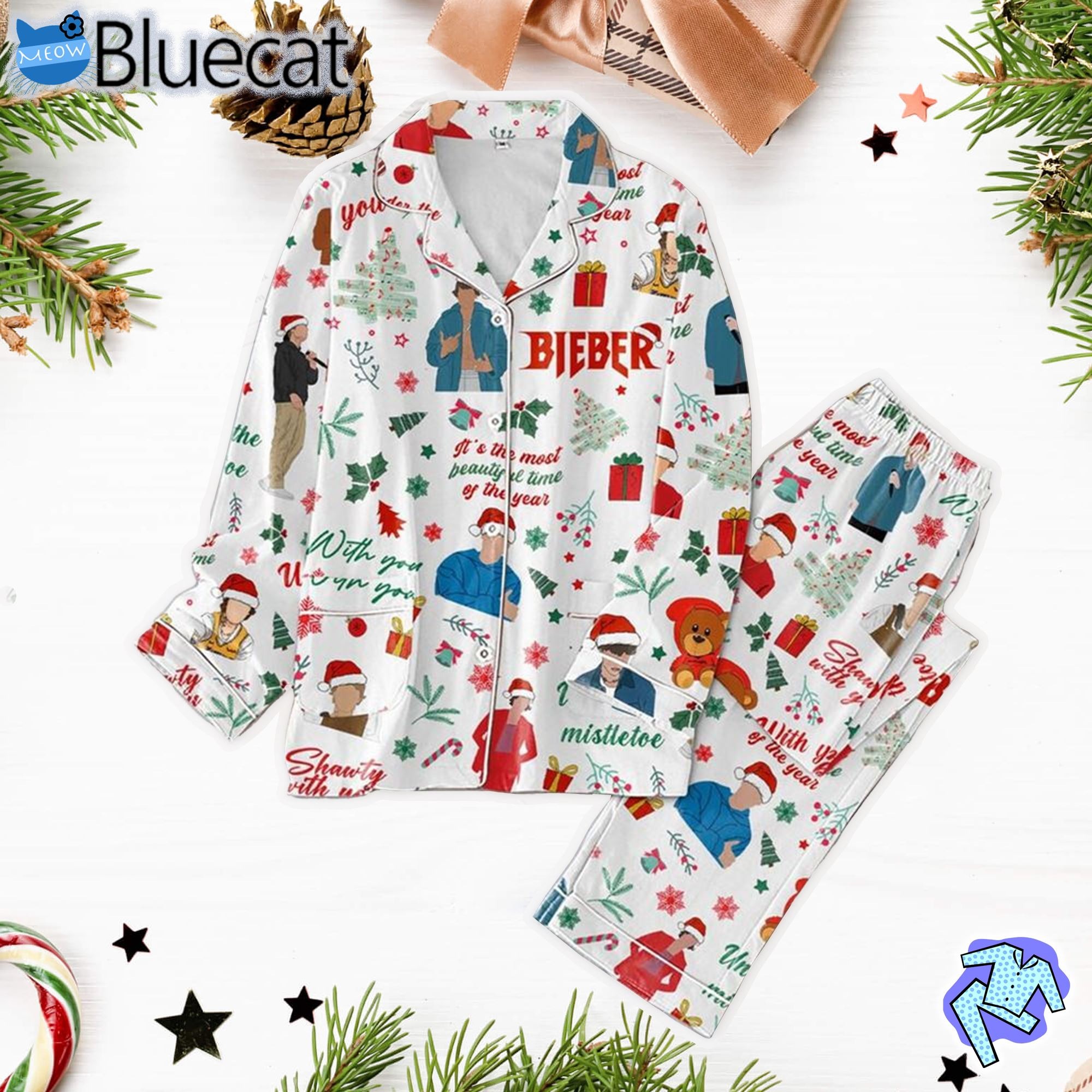 Justin Bieber Design Pajamas Set