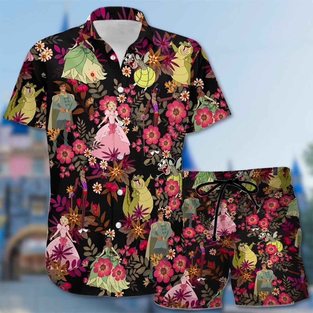 Princess Hawaii Beach Shirt, Magic World Button Up Shirt Holiday, Princess Movie Hawaiian Shirt