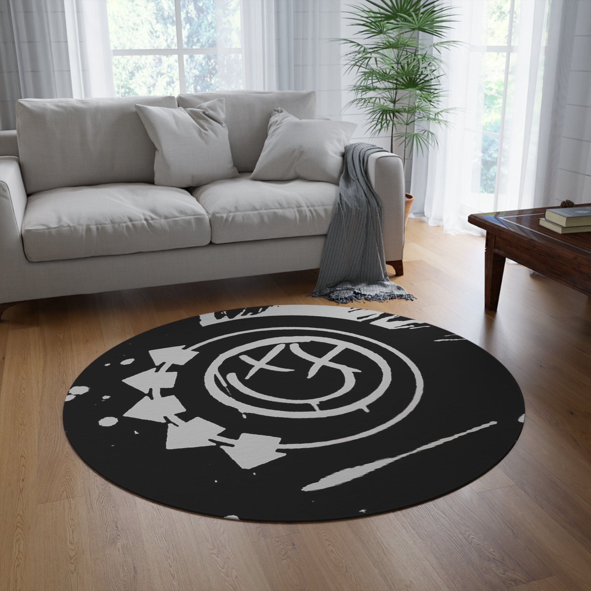 B182 Round Rug: Punk-pop Icon Floor Dcor For Music Enthusiasts