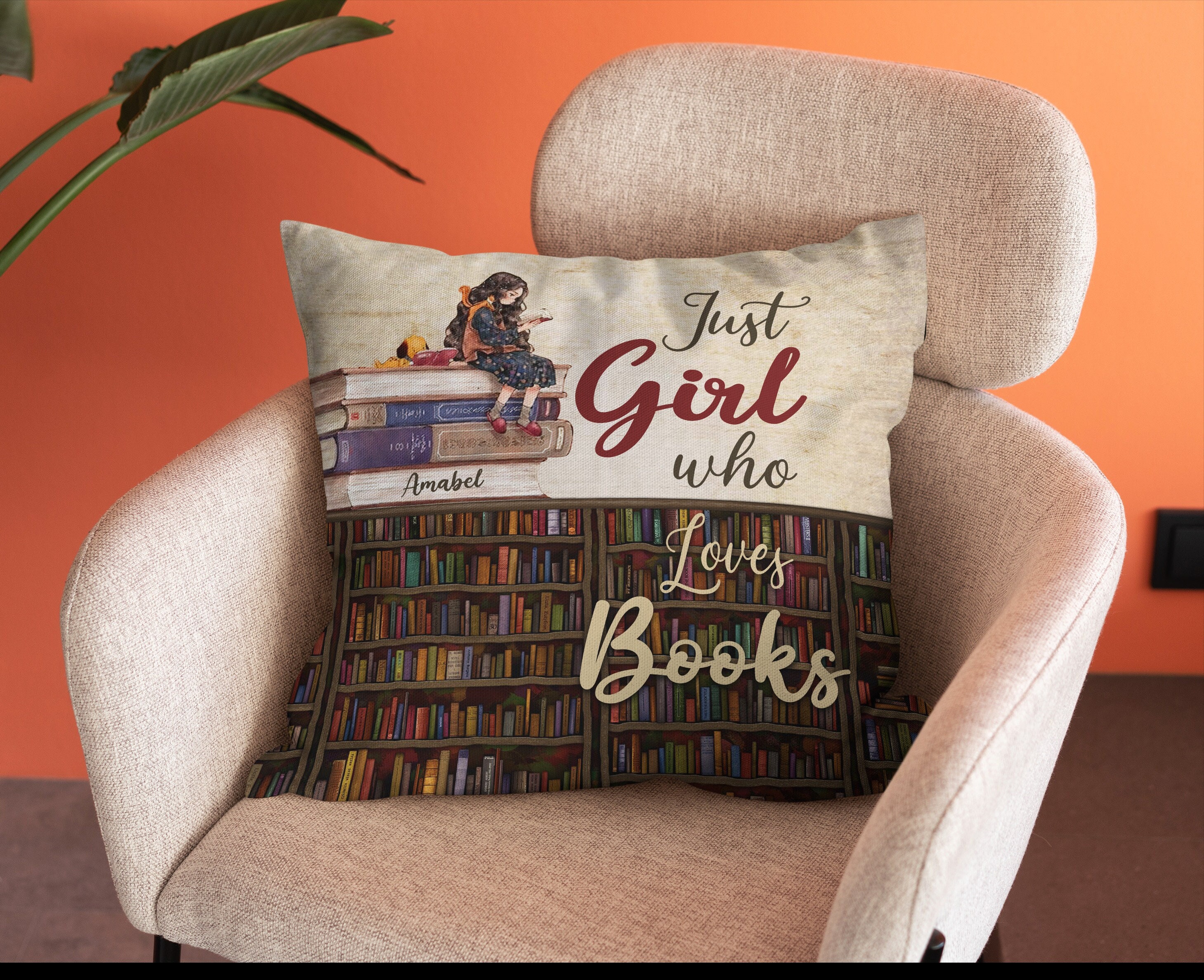 Personalized Gifts, Pillow Decorative, Personalized Pillow, Book Lovers Gift
