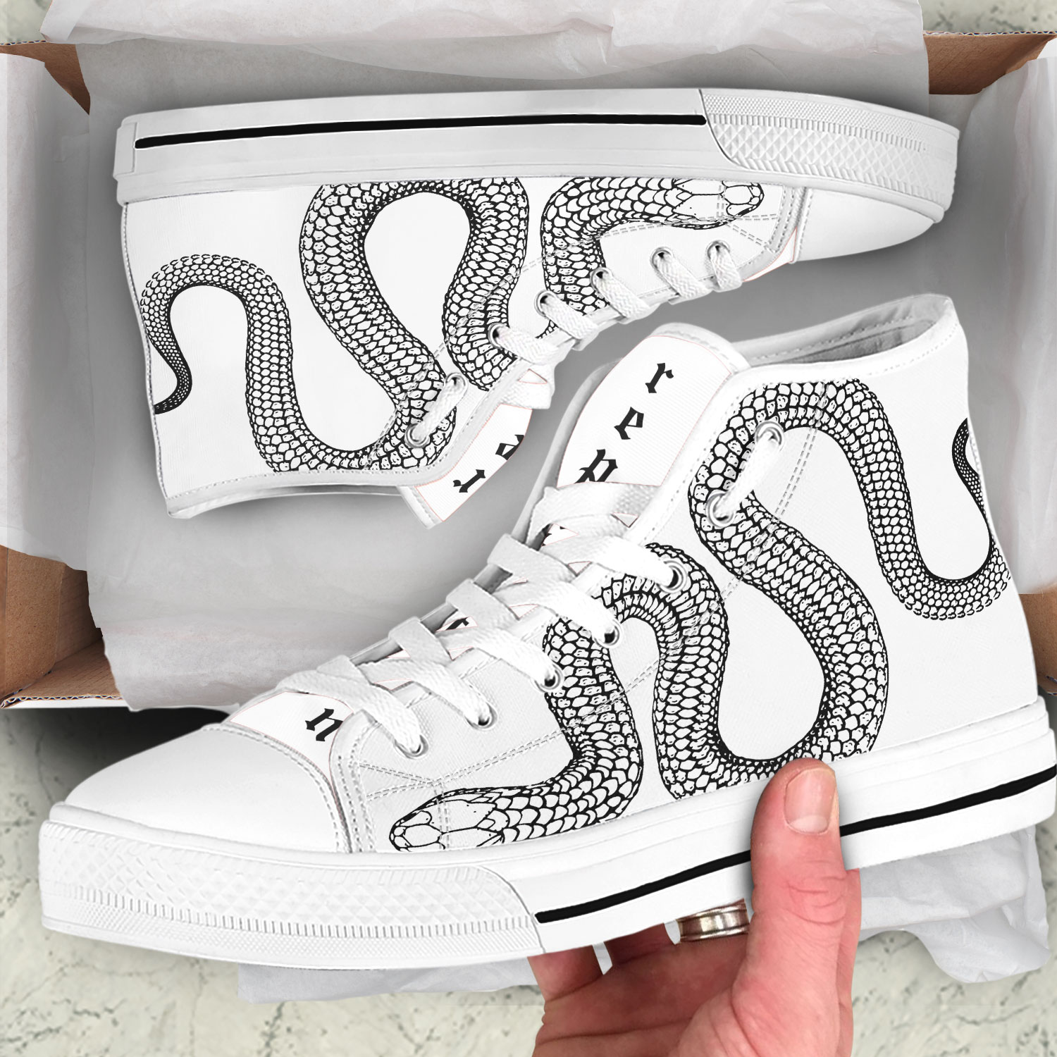 Reputation Taylorr Swifts High Top Canvas Shoes