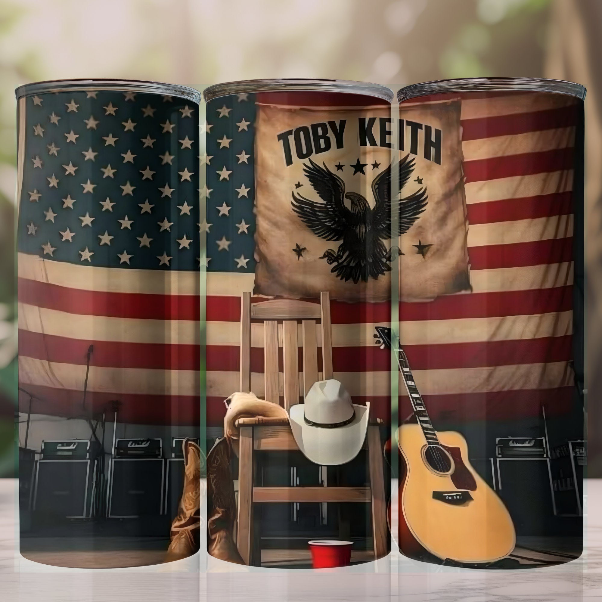 Toby Keith Memorial Tumbler With Lid And Straw
