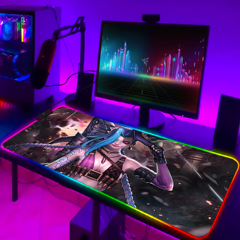 League Of Legends Computer Mat Rgb Mouse Gaming Pad Pc Accessories Gamer Keyboard Mousepad