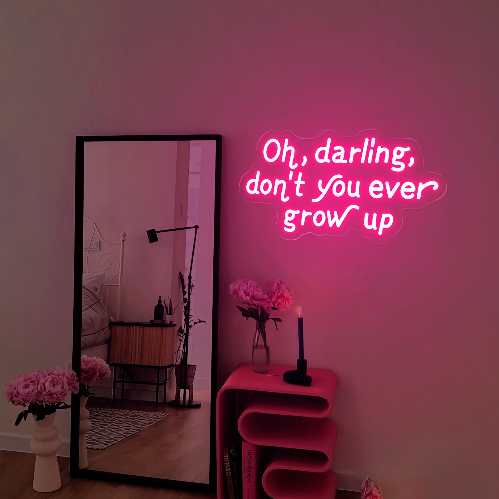 Oh, Darling, Don't You Ever Grow Up Neon Sign,song Lyrics Wall Sign