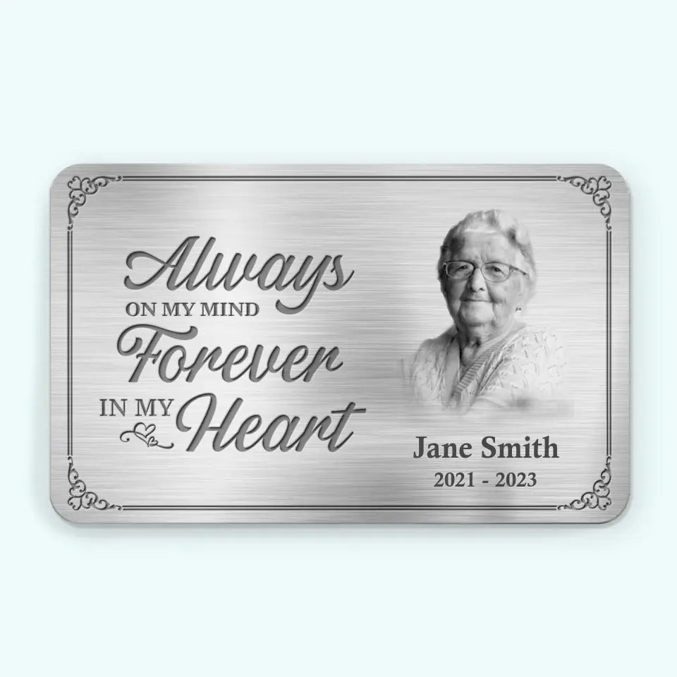 Discover Custom Photo I'll Carry You With Me Until I See You Again - Memorial Personalized Custom Aluminum Wallet Card - Sympathy Gift For Family Members AMZ