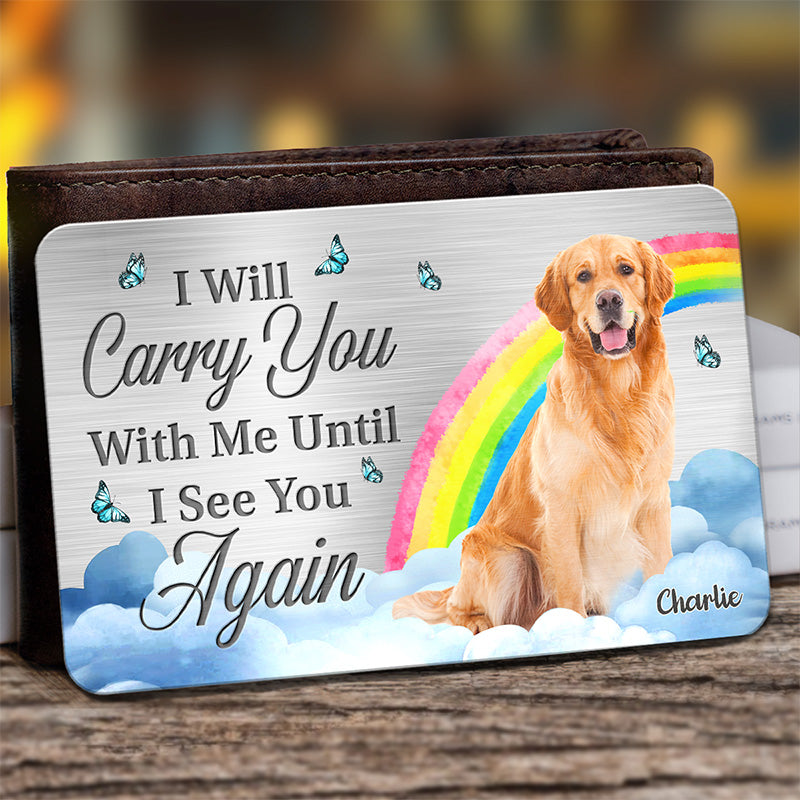 Discover Custom Photo My Best Friend Has Four Paws - Memorial Personalized Custom Aluminum Wallet Card - Sympathy Gift For Pet Owners, Pet Lovers