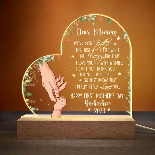 Discover Happy First Mother's Day - Personalized LED Light