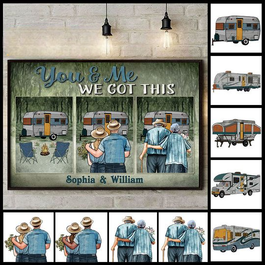 Camping Couple We Got This Skin Custom Personalized Poster