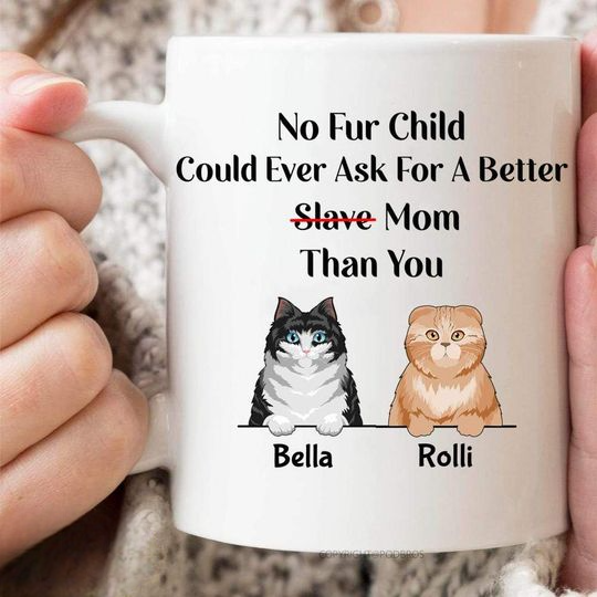 No Fur Child Could Ever Ask For A Better Mom Than You Cat Coffee Mug
