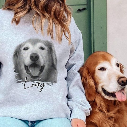Custom Pet Portrait Dog Personalized Unisex Sweatshirt