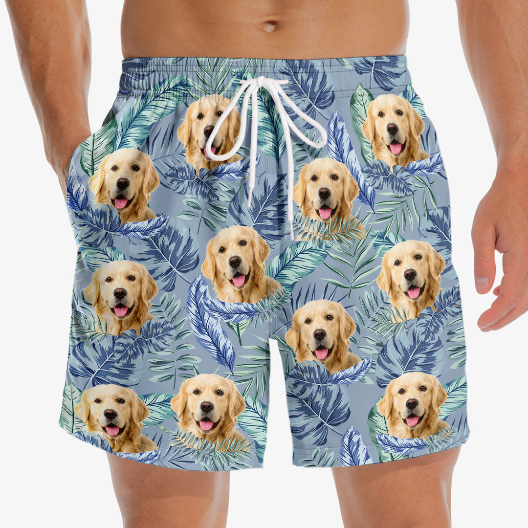 Discover Custom Photo Sky Above Sand Below Peace Within - Dog & Cat Personalized Custom Tropical Hawaiian Aloha Men Beach Shorts