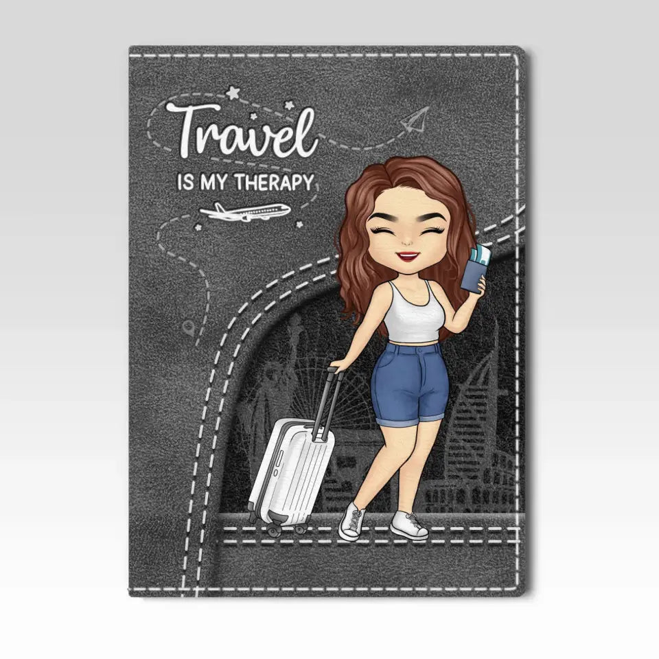 Exploring The World, Travel By Travel - Travel Personalized Custom Passport Cover, Passport Holder - Holiday Vacation Gift, Gift For Adventure Travel Lovers