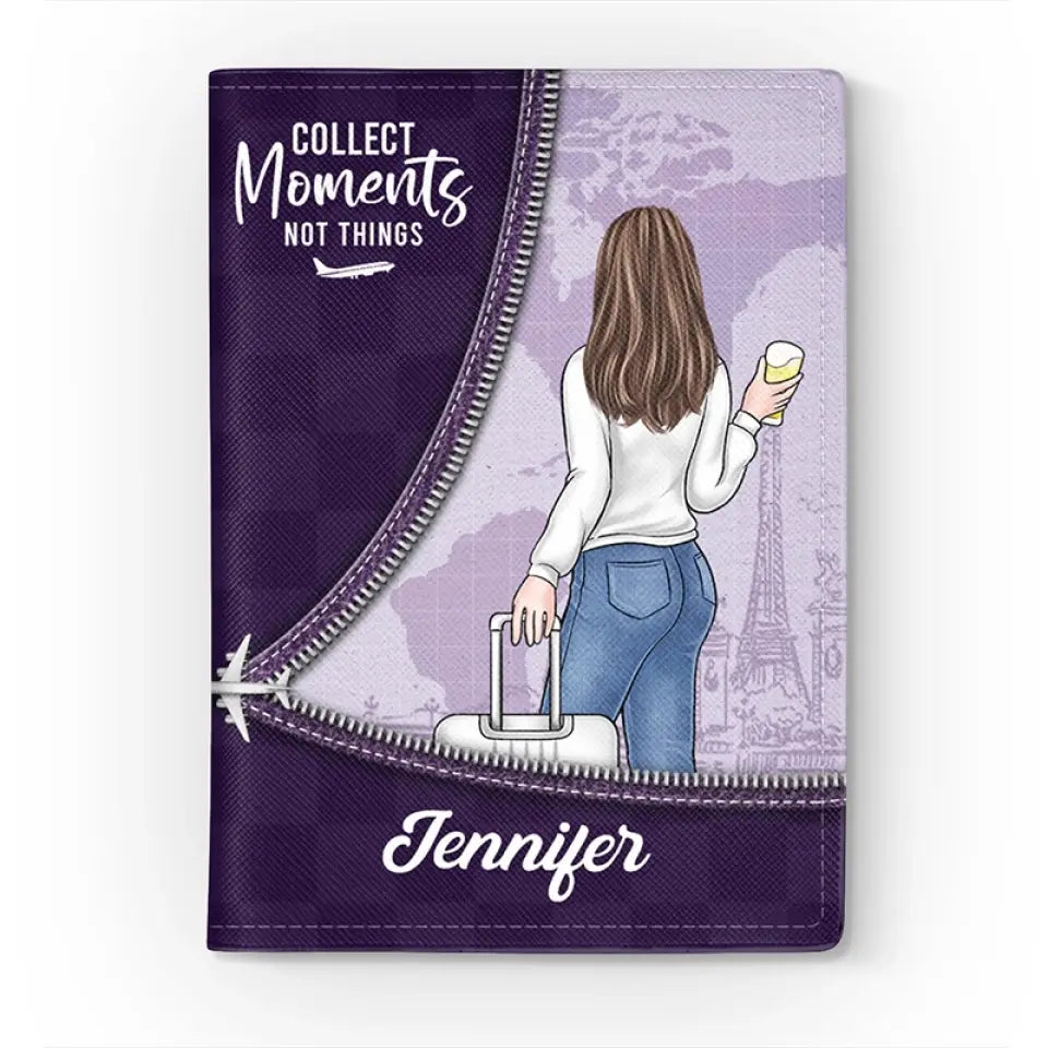 It's Summertime, Let's Collect Moments - Travel Personalized Custom Passport Cover, Passport Holder - Holiday Vacation Gift, Gift For Adventure Travel Lovers