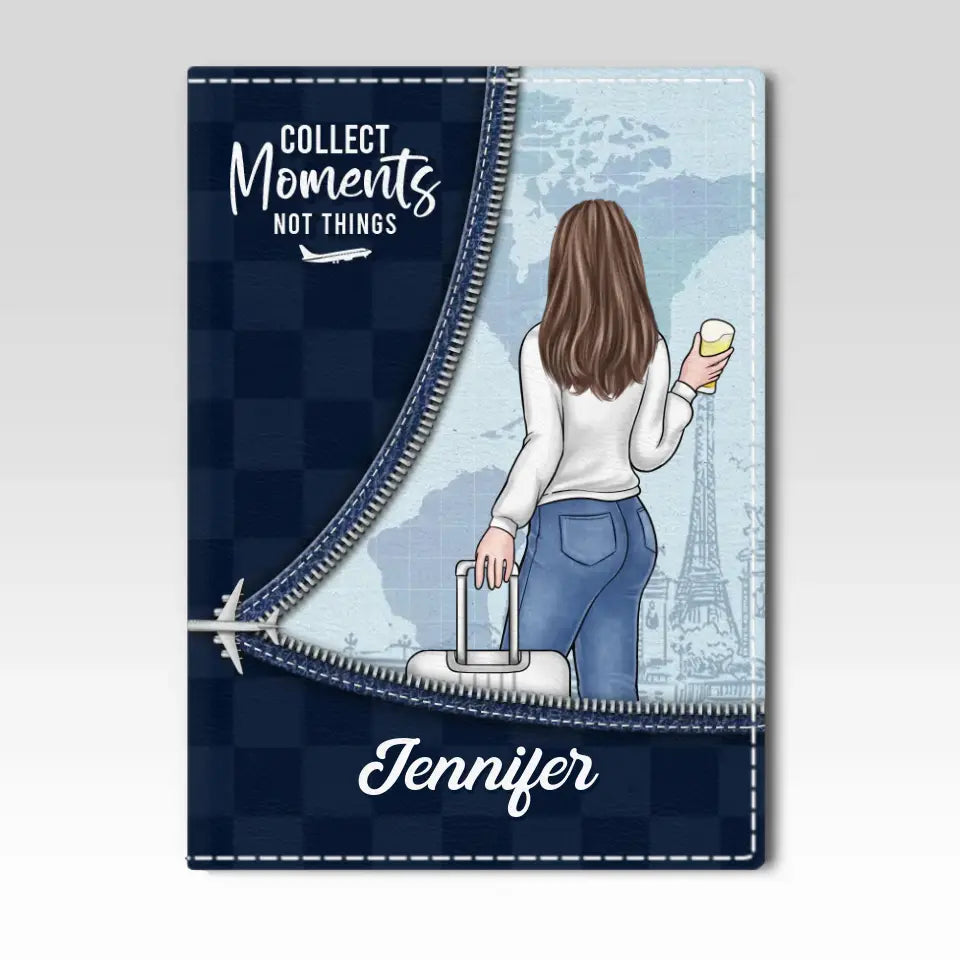 It's Summertime, Let's Collect Moments - Travel Personalized Custom Passport Cover, Passport Holder - Holiday Vacation Gift, Gift For Adventure Travel Lovers