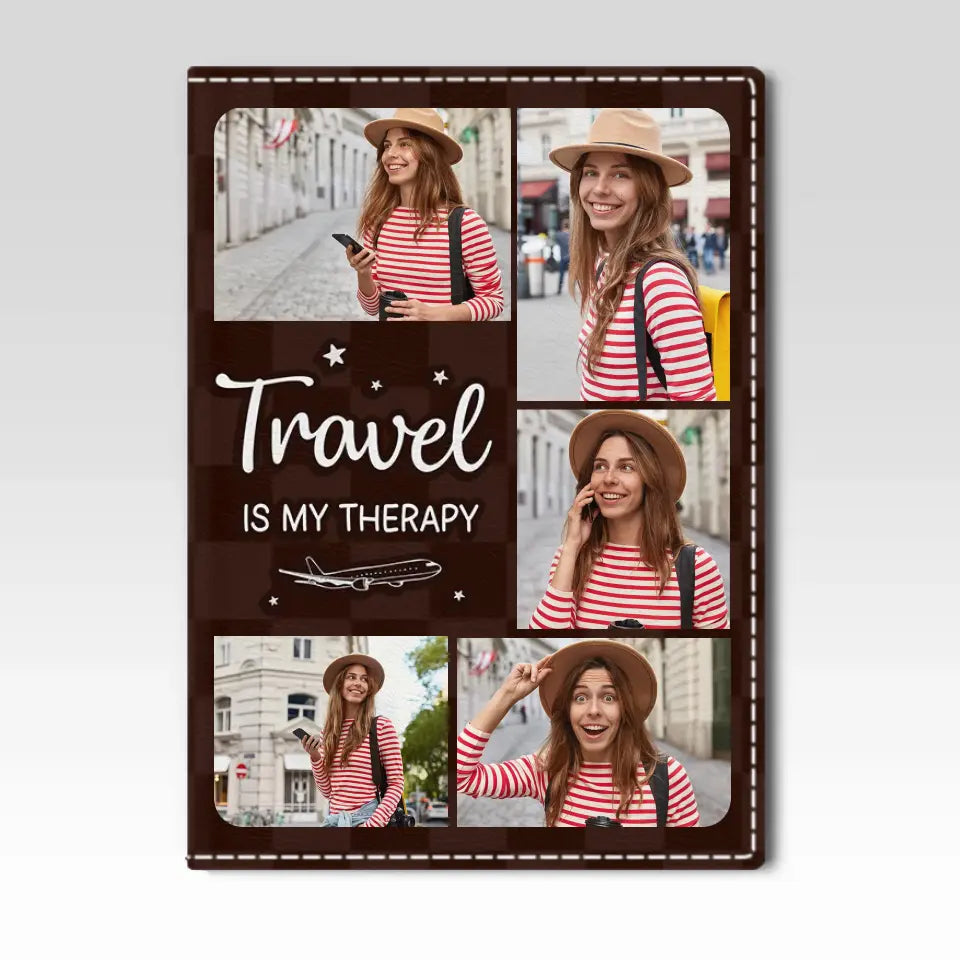 Discover Custom Photo Catch Flights, Not Feelings - Travel Personalized Custom Passport Cover, Passport Holder - Holiday Vacation Gift, Gift For Adventure Travel Lovers