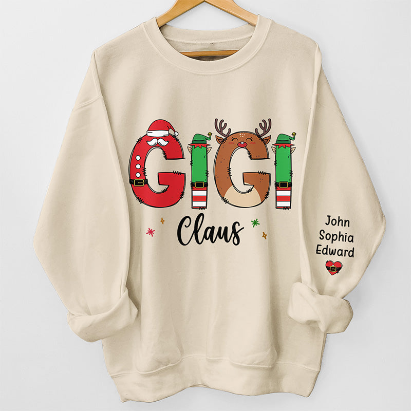 My Greatest Blessings Call Me Gigi - Family Personalized Custom Unisex Sweatshirt With Design On Sleeve - Christmas Gift For Mom, Grandma
