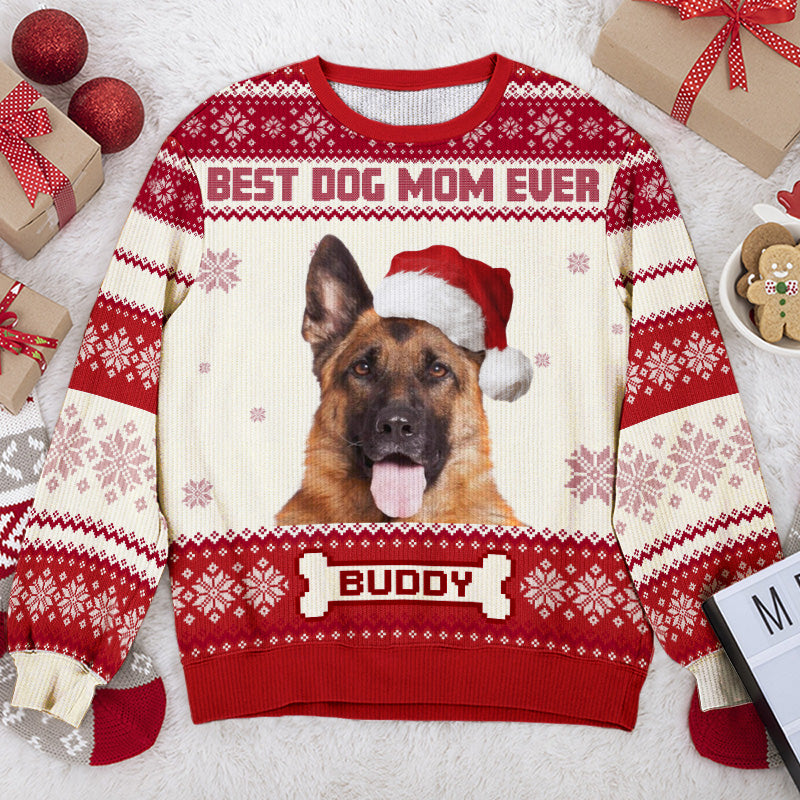 Discover Custom Photo World's Best Dog Mom - Dog Personalized Sweatshirt - Gift For Pet Owners, Pet Lovers