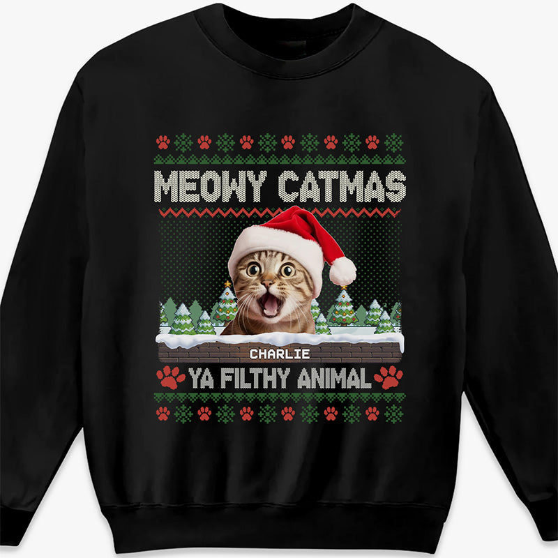 Discover Custom Photo Have A Pawfect Christmas - Dog & Cat Personalized Sweatshirt - Gift For Pet Owners, Pet Lovers