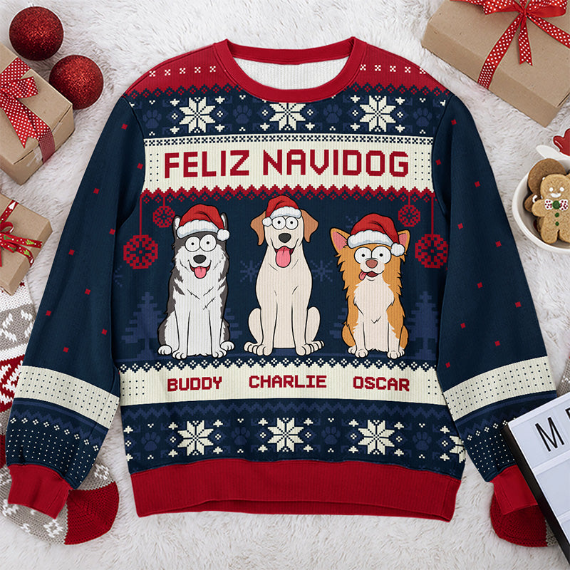 Discover Feliz Navidog - Dog Personalized Sweatshirt - Gift For Pet Owners, Pet Lovers