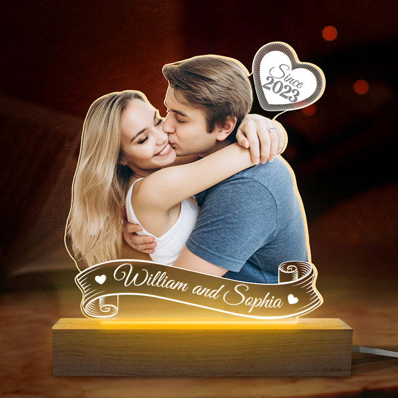 Custom Photo Love You Still - Couple Personalized Custom Shaped 3D LED Light - Upload Photo Gift For Husband Wife, Anniversary