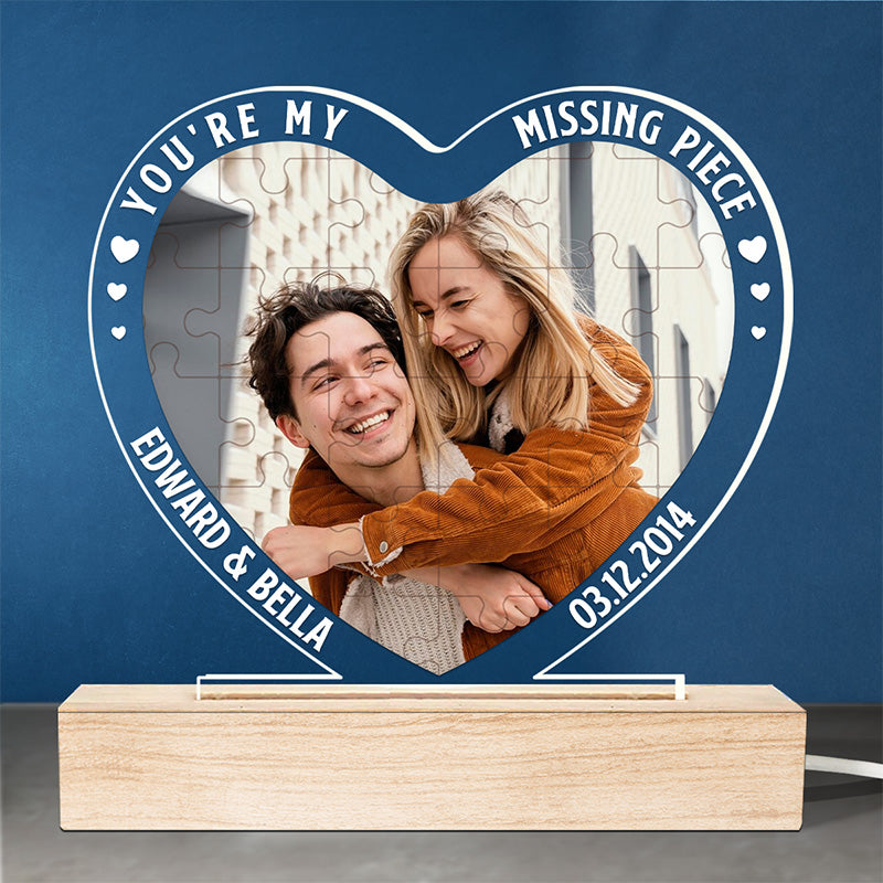 Discover Custom Photo You're My Favorite Flavor - Couple Personalized Shaped 3D LED Light