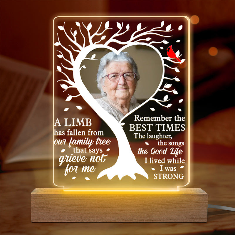 Custom Photo Remember The Best Times - Memorial Personalized Shaped 3D LED Light