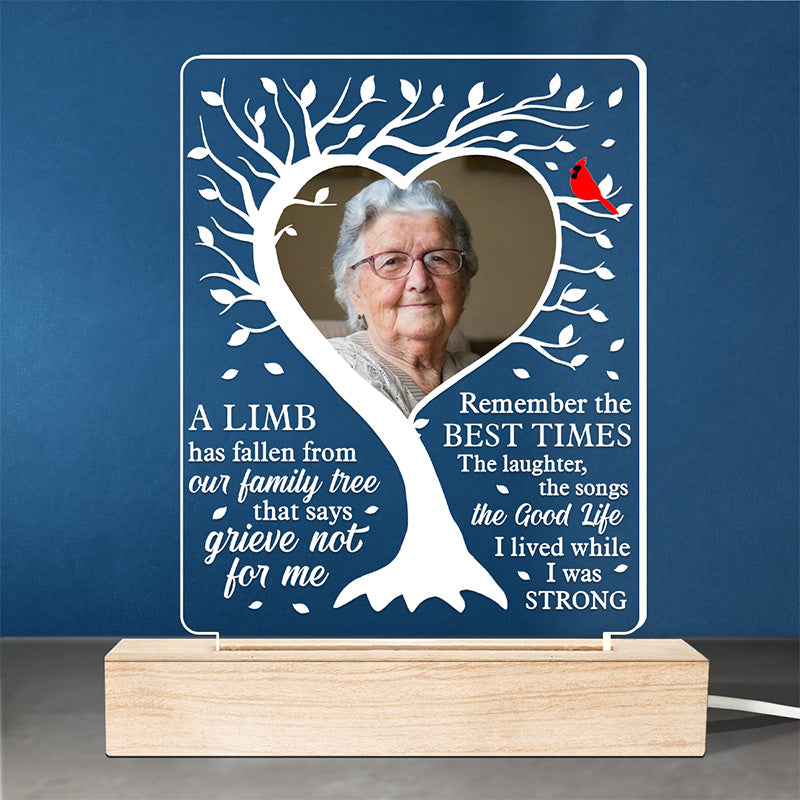 Custom Photo Remember The Best Times - Memorial Personalized Shaped 3D LED Light