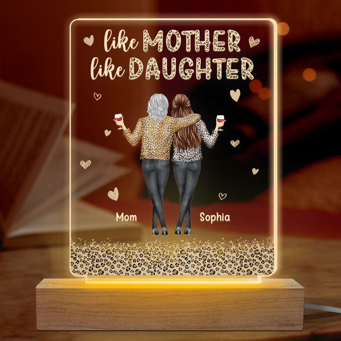 Discover First Our Mother, Forever Our Friend - Family Personalized Custom Rectangle Shaped 3D LED Light - Mother's Day, Birthday Gift For Mom