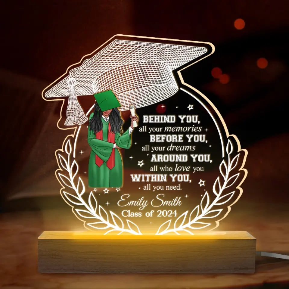 Discover If You Dream It, You Can Do It - Family Personalized Custom Shaped 3D LED Light - Graduation Gift For Family Members, Siblings, Brothers, Sisters