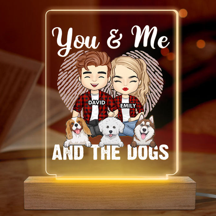 Discover You, Me & Our Fur Babies - Dog & Cat Personalized Custom 3D LED Light - Gift For Pet Owners, Pet Lovers
