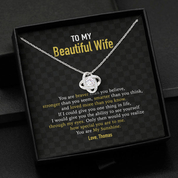 Discover To My Wife Girlfriend Personalized Message Card Necklace And Pendant