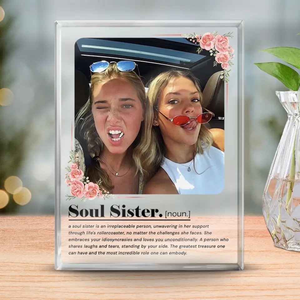 Discover Custom Photo By Chance We Met, By Choice We Become Friends - Bestie Personalized Custom Rectangle Shaped Acrylic Plaque - Gift For Best Friends, BFF, Sisters