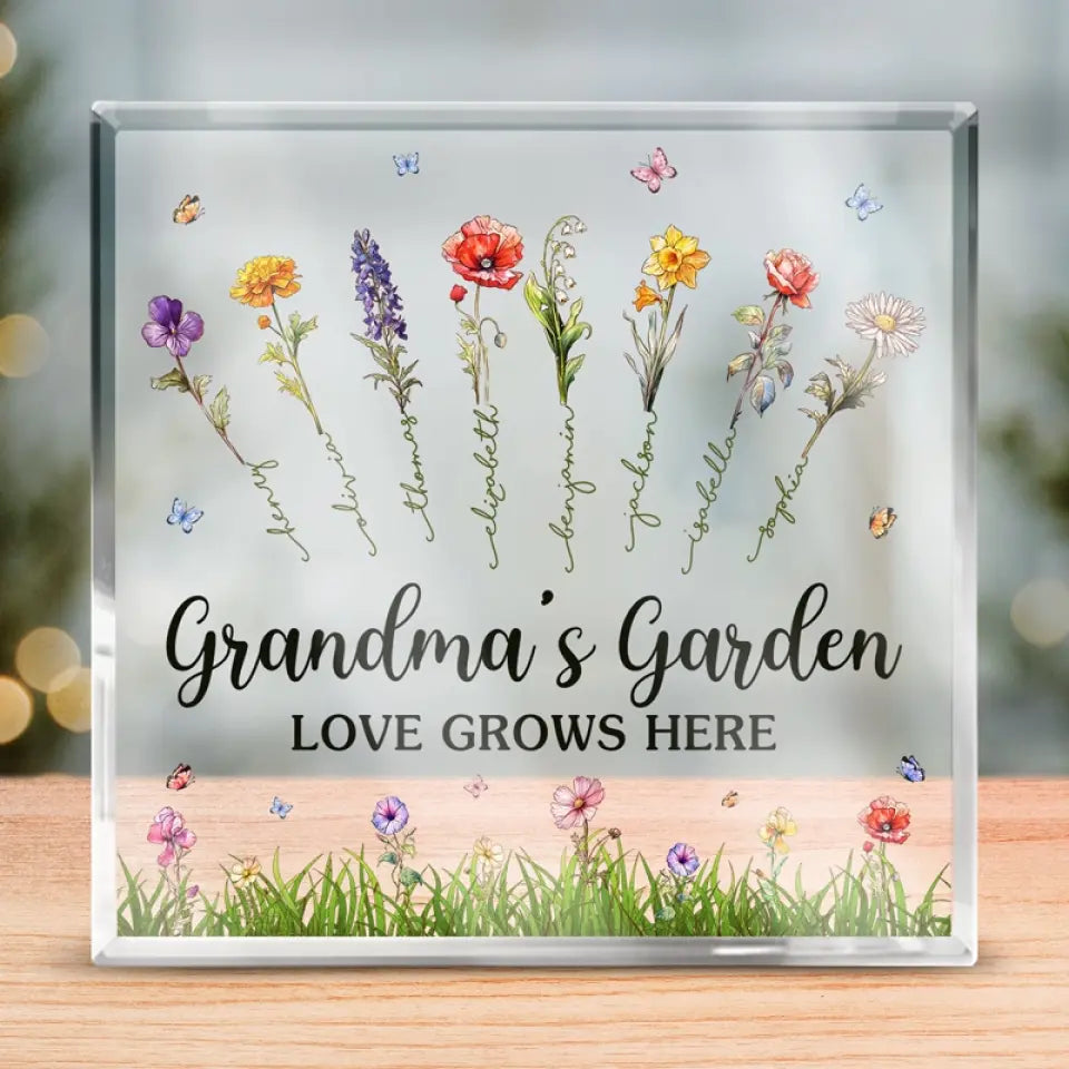 Discover You And Roses Are Much The Same - Family Personalized Custom Square Shaped Acrylic Plaque - Gift For Mom, Grandma