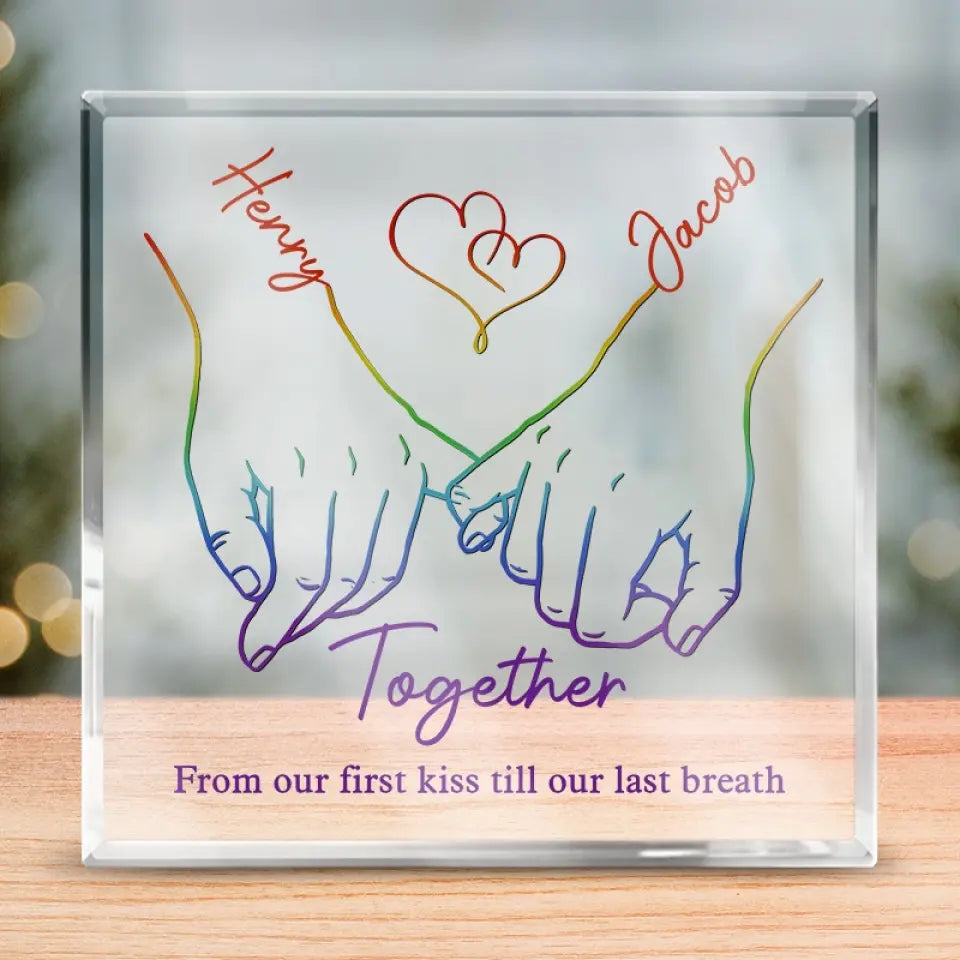 Discover Live Openly, Love Freely, LGBTQ+ Couples - Gift For Couples, Personalized Square Shaped Acrylic Plaque