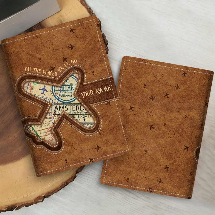 Discover Oh The Places You'll Go - Personalized Travelling Passport Holder