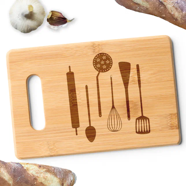 Discover Retro Kitchen Utensils Cutting Board