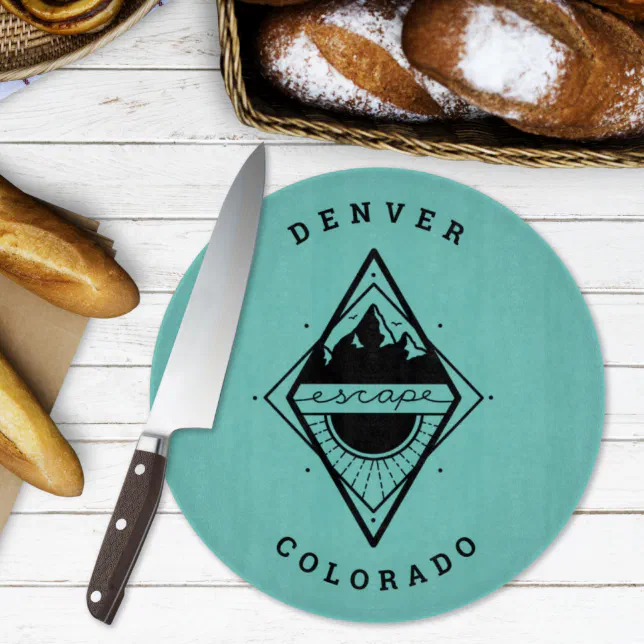 Escape to the Mountains Cutting Board Teal
