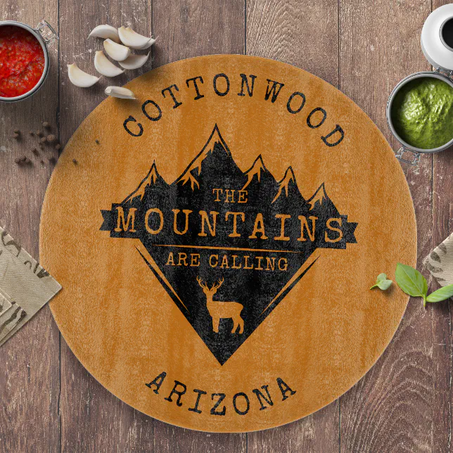 Discover The Mountains are Calling Orange Cutting Board