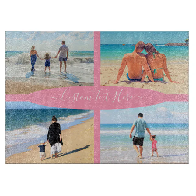 Discover Custom Photo Collage Text Family Love Personalized Cutting Board