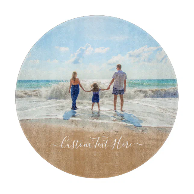 Discover Unique Your Own Design Custom Photo Text My Family Cutting Board